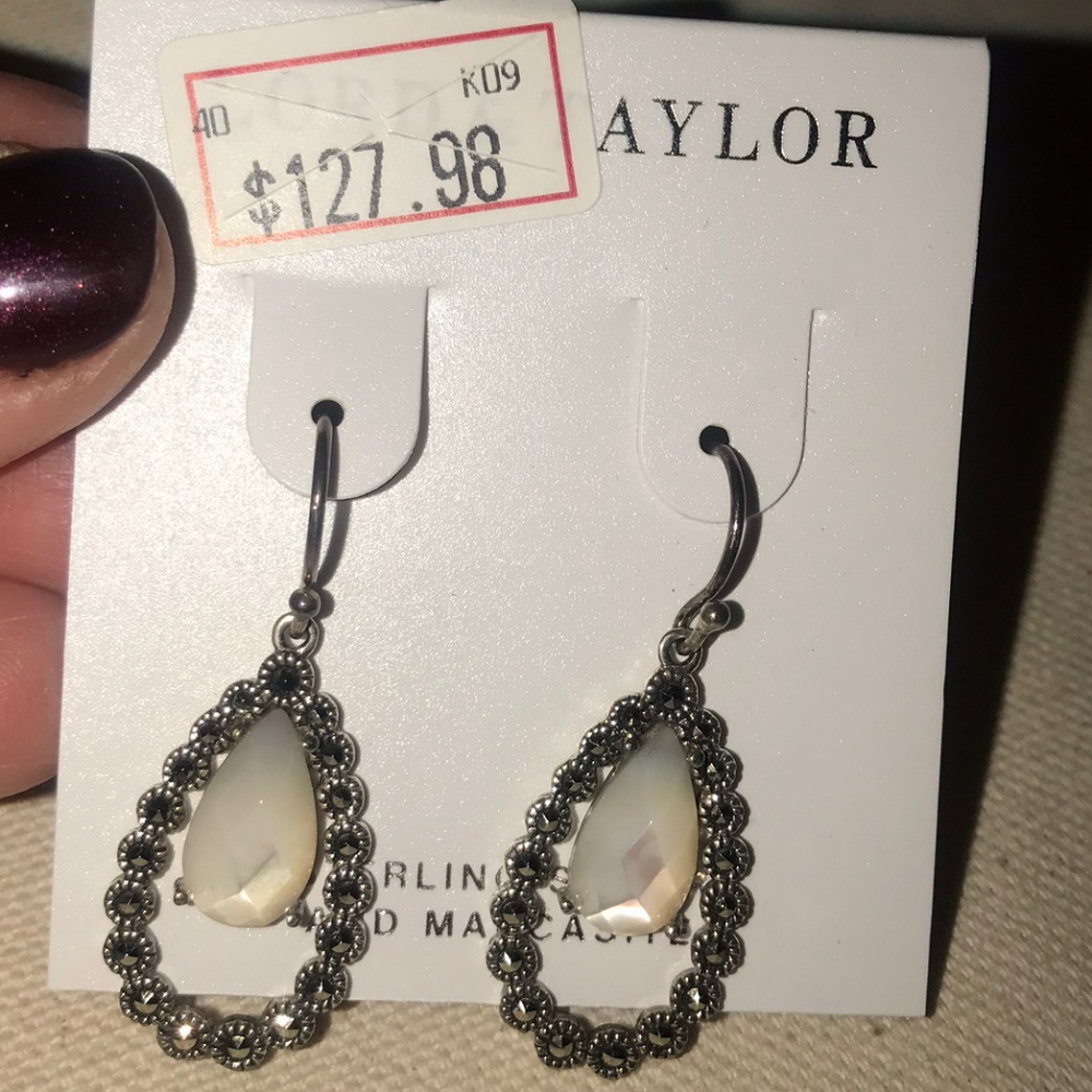 Lord and Taylor Sterling and Marcasite earrings
